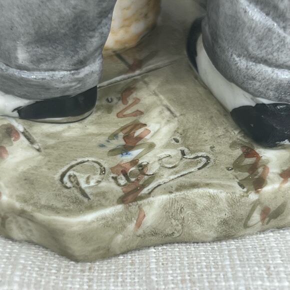 Vintage 60s Pucci Bisque Porcelain Figurine The Tycoon Japanese Capodimonte 3464 - Picture 10 of 15